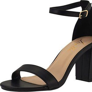 Open Toe Ankle Strap Chunky Block Heel Sandals